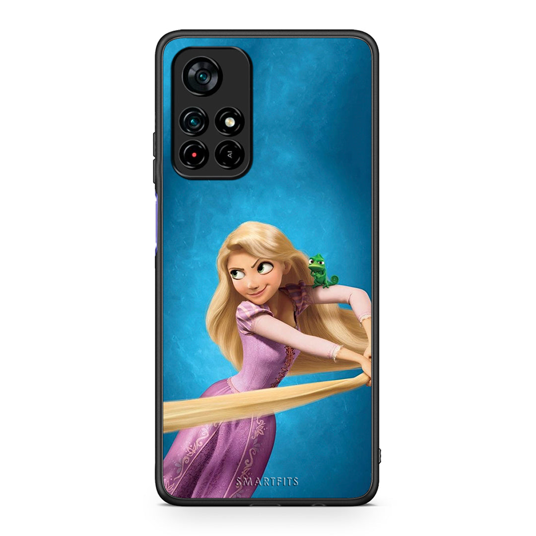 Xiaomi Poco M4 Pro 5G Tangled 2 Θήκη Αγίου Βαλεντίνου από τη Smartfits με σχέδιο στο πίσω μέρος και μαύρο περίβλημα | Smartphone case with colorful back and black bezels by Smartfits