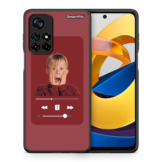 Θήκη Xiaomi Poco M4 Pro 5G Xmas Alone Music από τη Smartfits με σχέδιο στο πίσω μέρος και μαύρο περίβλημα | Xiaomi Poco M4 Pro 5G Xmas Alone Music case with colorful back and black bezels
