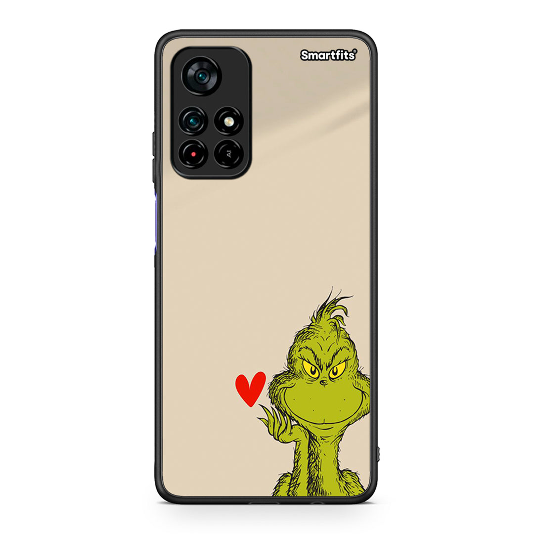 Xiaomi Poco M4 Pro 5G Xmas Grinch θήκη από τη Smartfits με σχέδιο στο πίσω μέρος και μαύρο περίβλημα | Smartphone case with colorful back and black bezels by Smartfits