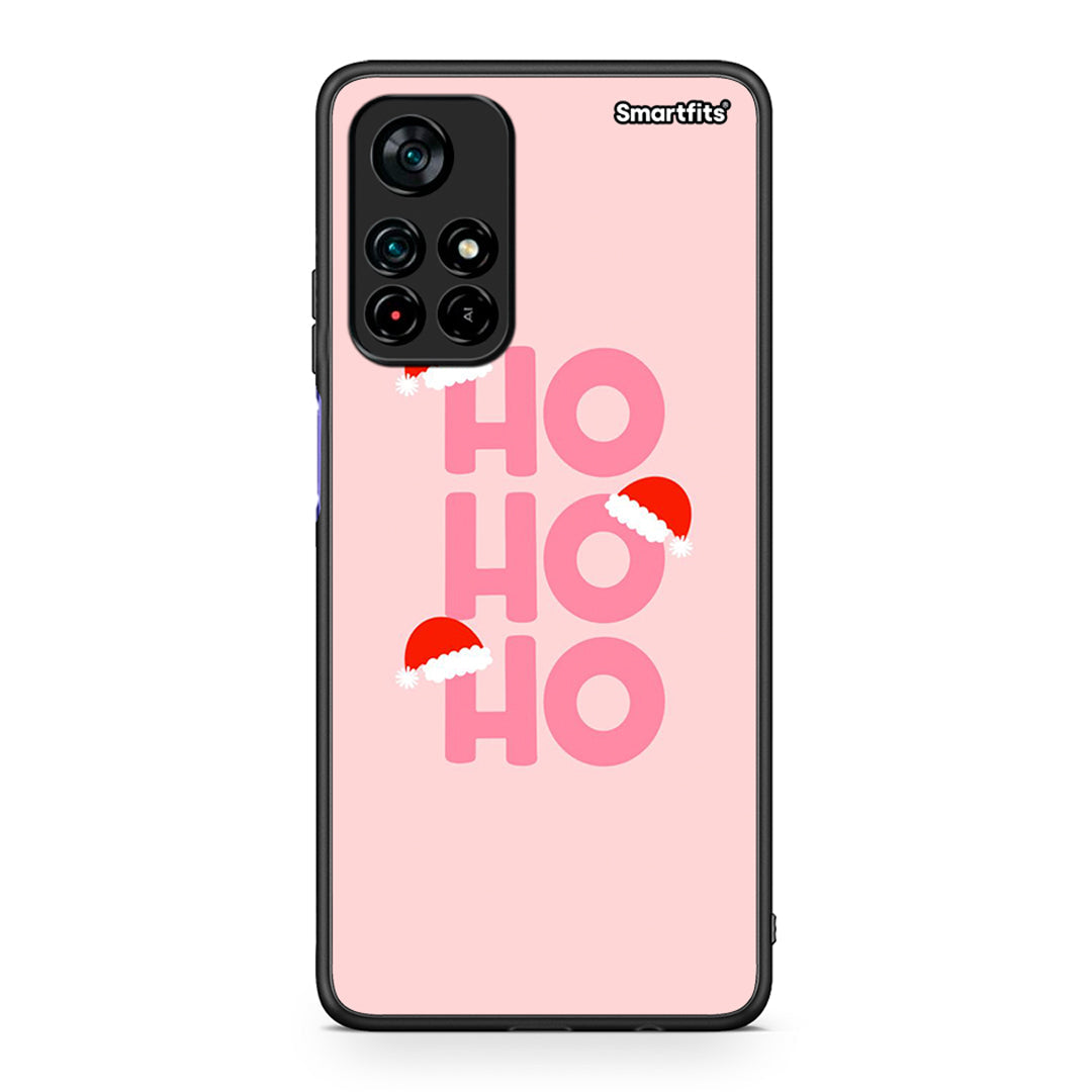 Xiaomi Poco M4 Pro 5G Xmas Ho Ho Ho θήκη από τη Smartfits με σχέδιο στο πίσω μέρος και μαύρο περίβλημα | Smartphone case with colorful back and black bezels by Smartfits