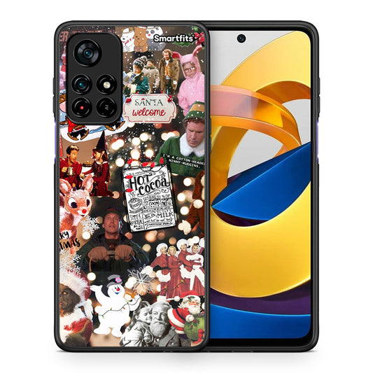 Θήκη Xiaomi Poco M4 Pro 5G Xmas Movies από τη Smartfits με σχέδιο στο πίσω μέρος και μαύρο περίβλημα | Xiaomi Poco M4 Pro 5G Xmas Movies case with colorful back and black bezels