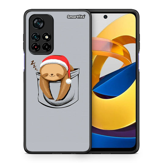 Θήκη Xiaomi Poco M4 Pro 5G Xmas Zzzz από τη Smartfits με σχέδιο στο πίσω μέρος και μαύρο περίβλημα | Xiaomi Poco M4 Pro 5G Xmas Zzzz case with colorful back and black bezels