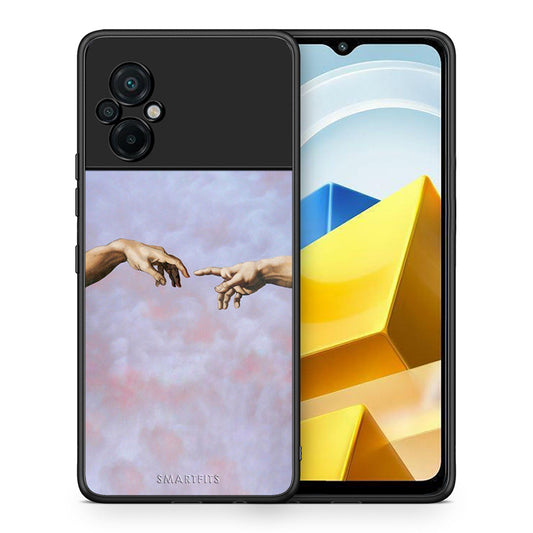 Θήκη Xiaomi Poco M5 / Redmi Note 11E Adam Hand από τη Smartfits με σχέδιο στο πίσω μέρος και μαύρο περίβλημα | Xiaomi Poco M5 / Redmi Note 11E Adam Hand case with colorful back and black bezels