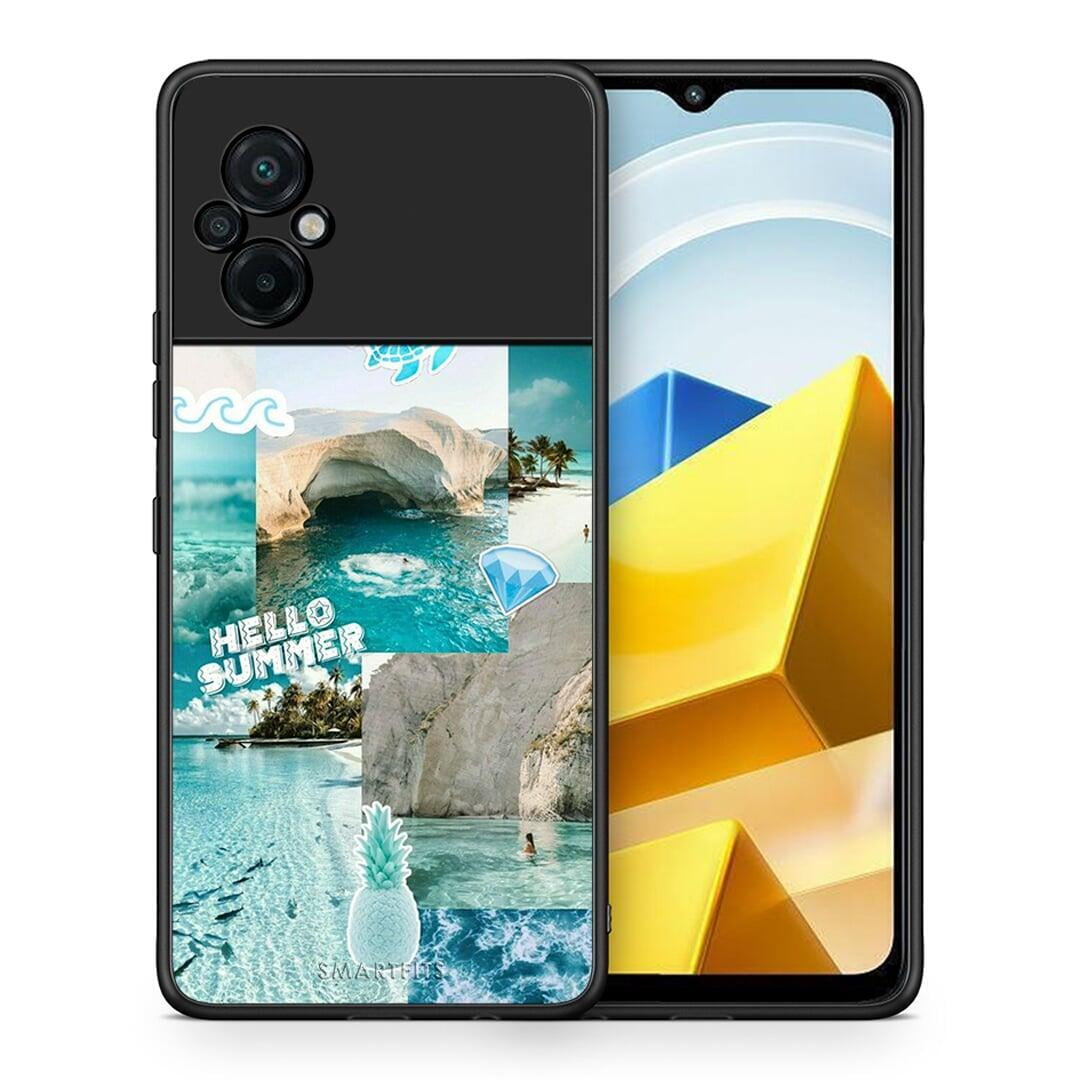 Θήκη Xiaomi Poco M5 / Redmi Note 11E Aesthetic Summer από τη Smartfits με σχέδιο στο πίσω μέρος και μαύρο περίβλημα | Xiaomi Poco M5 / Redmi Note 11E Aesthetic Summer case with colorful back and black bezels