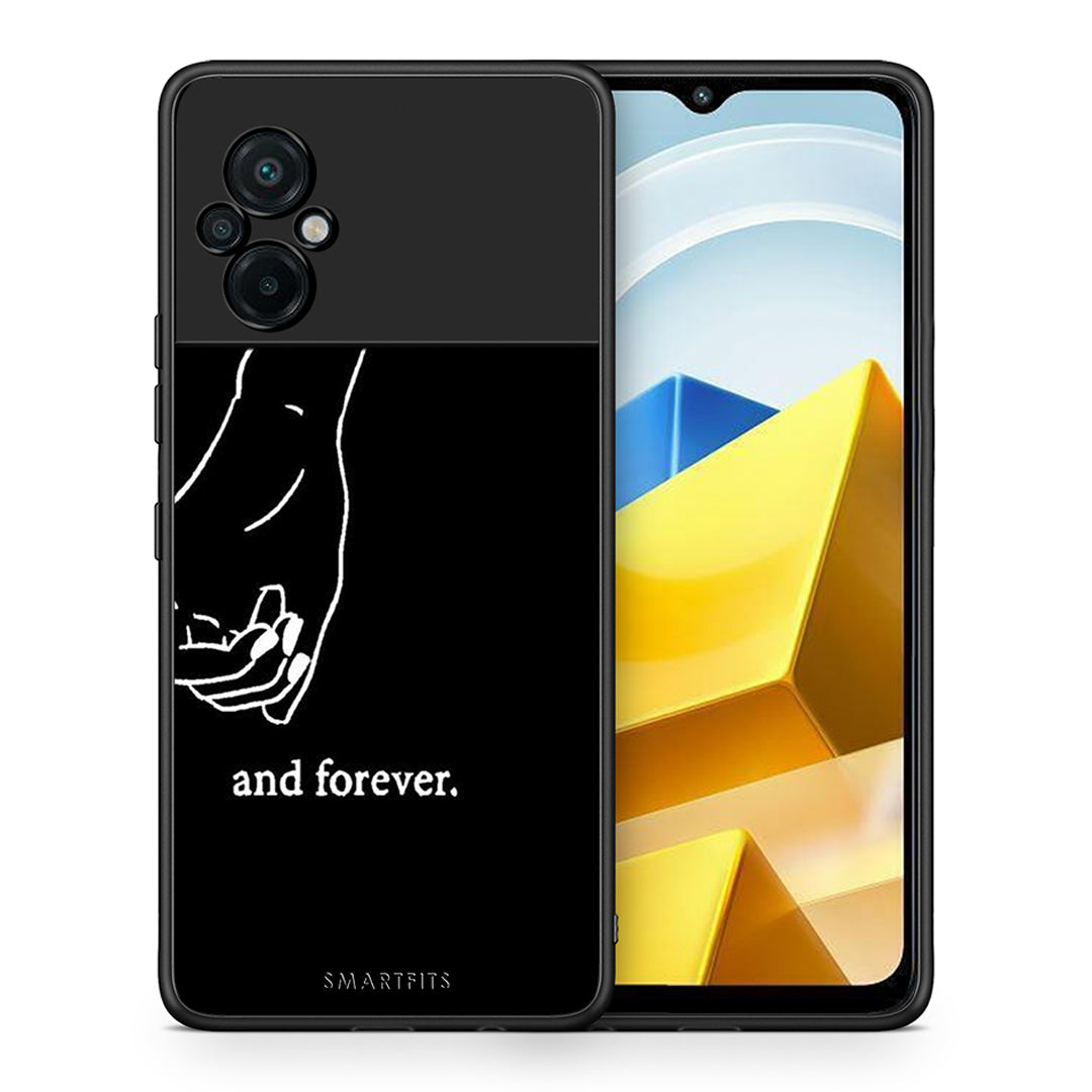 Θήκη Αγίου Βαλεντίνου Xiaomi Poco M5 / Redmi Note 11E Always & Forever 1 από τη Smartfits με σχέδιο στο πίσω μέρος και μαύρο περίβλημα | Xiaomi Poco M5 / Redmi Note 11E Always & Forever 1 case with colorful back and black bezels