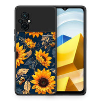 Thumbnail for Θήκη Xiaomi Poco M5 / Redmi Note 11E Autumn Sunflowers από τη Smartfits με σχέδιο στο πίσω μέρος και μαύρο περίβλημα | Xiaomi Poco M5 / Redmi Note 11E Autumn Sunflowers case with colorful back and black bezels