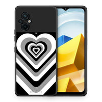 Thumbnail for Θήκη Xiaomi Poco M5 / Redmi Note 11E Black Hearts από τη Smartfits με σχέδιο στο πίσω μέρος και μαύρο περίβλημα | Xiaomi Poco M5 / Redmi Note 11E Black Hearts case with colorful back and black bezels