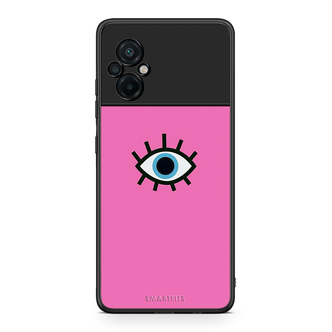 Xiaomi Poco M5 / Redmi Note 11E Blue Eye Pink θήκη από τη Smartfits με σχέδιο στο πίσω μέρος και μαύρο περίβλημα | Smartphone case with colorful back and black bezels by Smartfits
