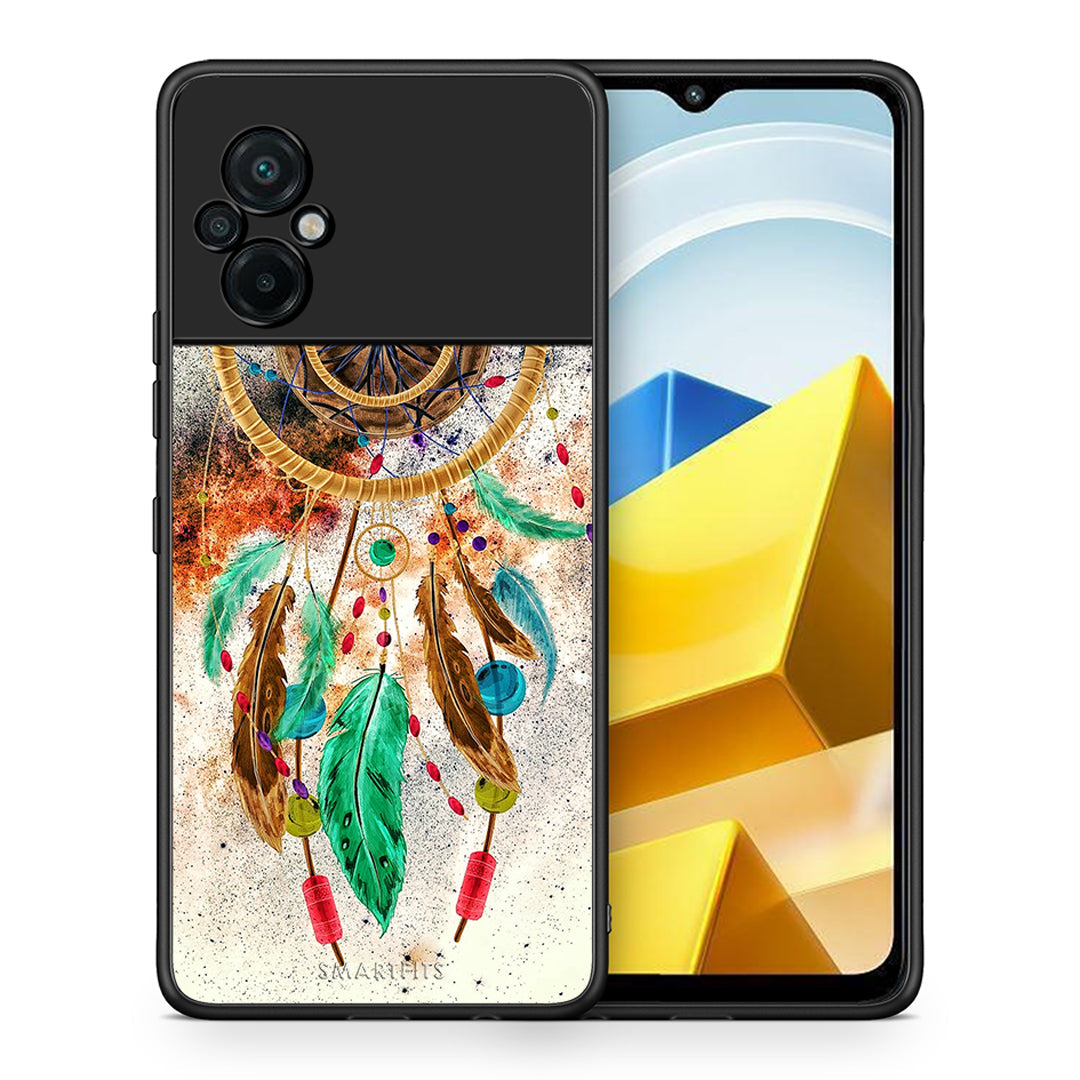 Θήκη Xiaomi Poco M5 / Redmi Note 11E DreamCatcher Boho από τη Smartfits με σχέδιο στο πίσω μέρος και μαύρο περίβλημα | Xiaomi Poco M5 / Redmi Note 11E DreamCatcher Boho case with colorful back and black bezels