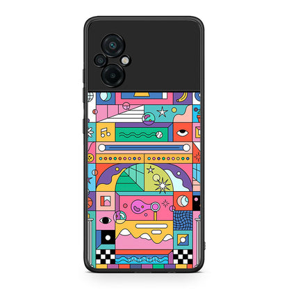 Xiaomi Poco M5 / Redmi Note 11E Bubbles Soap θήκη από τη Smartfits με σχέδιο στο πίσω μέρος και μαύρο περίβλημα | Smartphone case with colorful back and black bezels by Smartfits