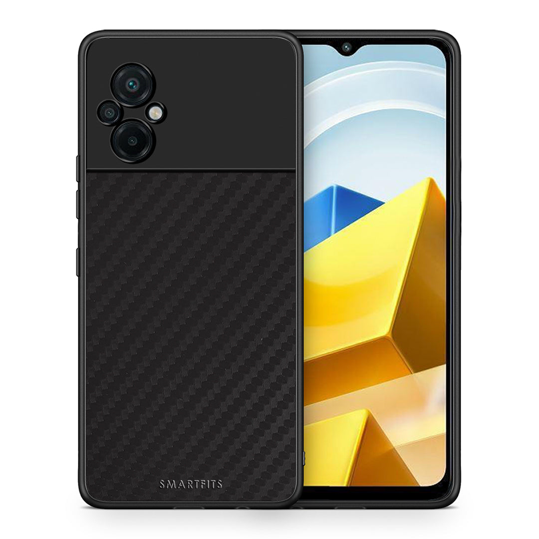 Θήκη Xiaomi Poco M5 / Redmi Note 11E Black Carbon από τη Smartfits με σχέδιο στο πίσω μέρος και μαύρο περίβλημα | Xiaomi Poco M5 / Redmi Note 11E Black Carbon case with colorful back and black bezels