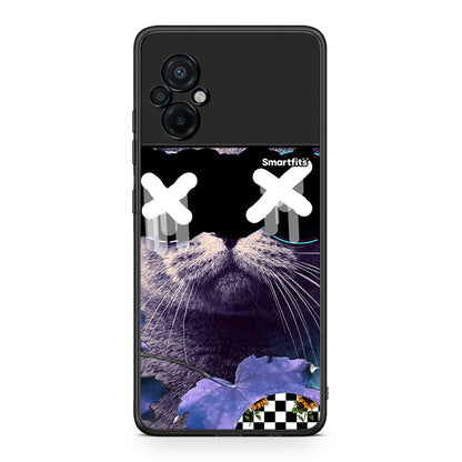 Xiaomi Poco M5 / Redmi Note 11E Cat Collage θήκη από τη Smartfits με σχέδιο στο πίσω μέρος και μαύρο περίβλημα | Smartphone case with colorful back and black bezels by Smartfits