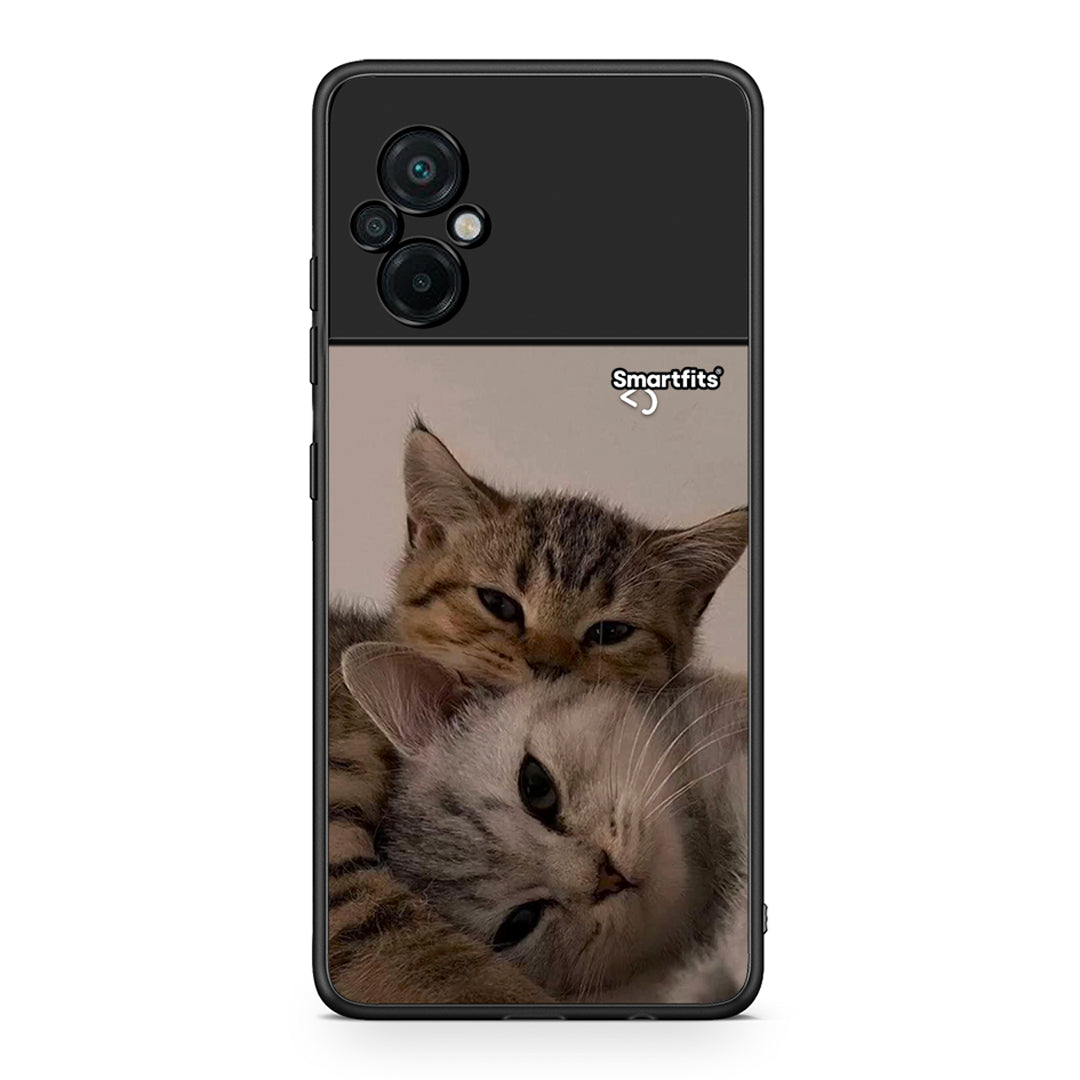 Xiaomi Poco M5 / Redmi Note 11E Cats In Love θήκη από τη Smartfits με σχέδιο στο πίσω μέρος και μαύρο περίβλημα | Smartphone case with colorful back and black bezels by Smartfits
