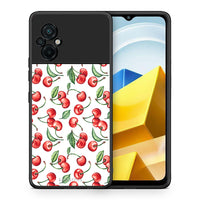 Thumbnail for Θήκη Xiaomi Poco M5 / Redmi Note 11E Cherry Summer από τη Smartfits με σχέδιο στο πίσω μέρος και μαύρο περίβλημα | Xiaomi Poco M5 / Redmi Note 11E Cherry Summer case with colorful back and black bezels