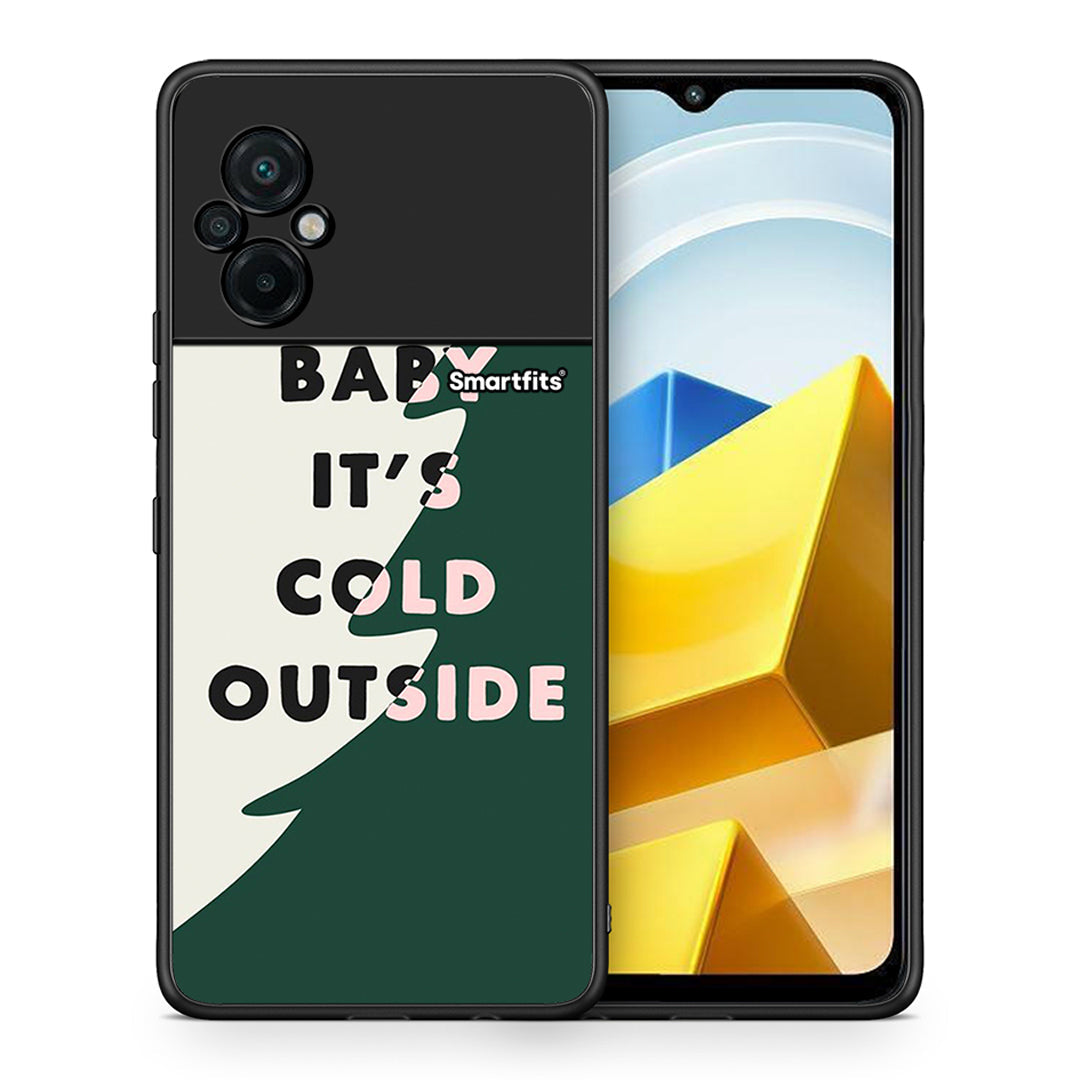 Θήκη Xiaomi Poco M5 / Redmi Note 11E Cold Outside από τη Smartfits με σχέδιο στο πίσω μέρος και μαύρο περίβλημα | Xiaomi Poco M5 / Redmi Note 11E Cold Outside case with colorful back and black bezels