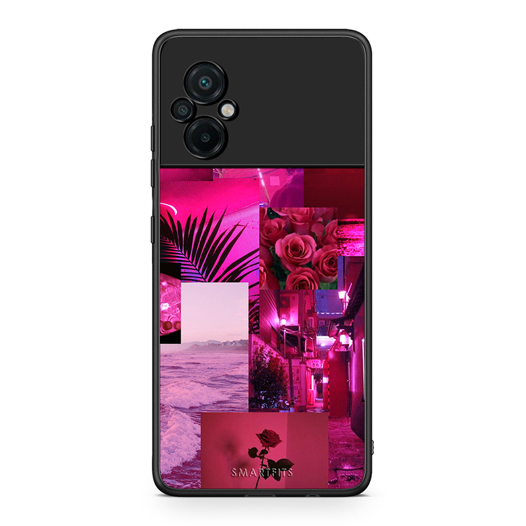 Xiaomi Poco M5 / Redmi Note 11E Collage Red Roses Θήκη Αγίου Βαλεντίνου από τη Smartfits με σχέδιο στο πίσω μέρος και μαύρο περίβλημα | Smartphone case with colorful back and black bezels by Smartfits