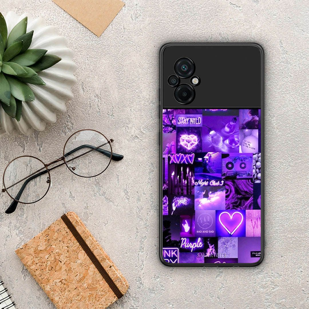 Collage Stay Wild - Xiaomi Poco M5 θήκη