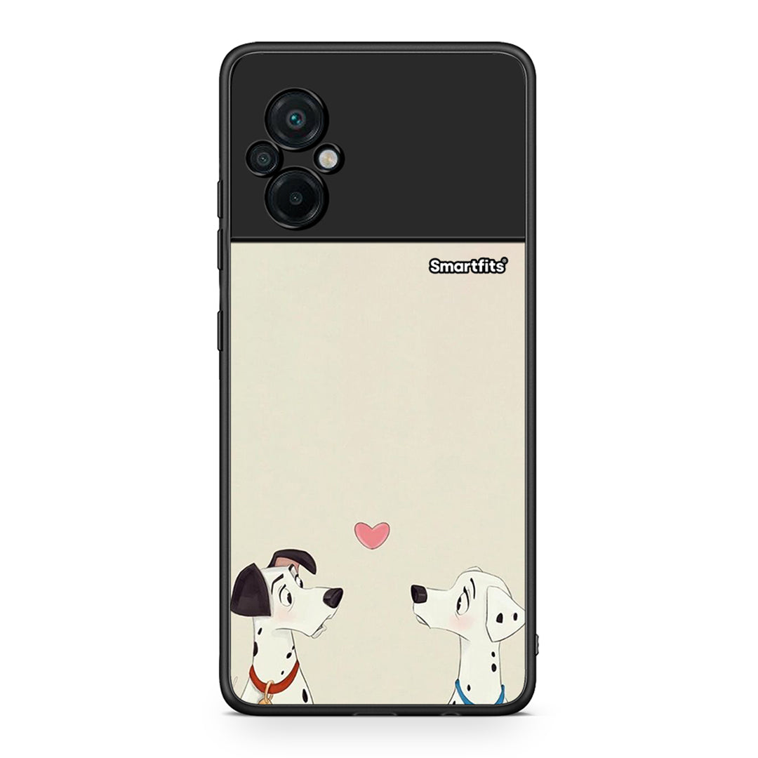Xiaomi Poco M5 / Redmi Note 11E Dalmatians Love θήκη από τη Smartfits με σχέδιο στο πίσω μέρος και μαύρο περίβλημα | Smartphone case with colorful back and black bezels by Smartfits