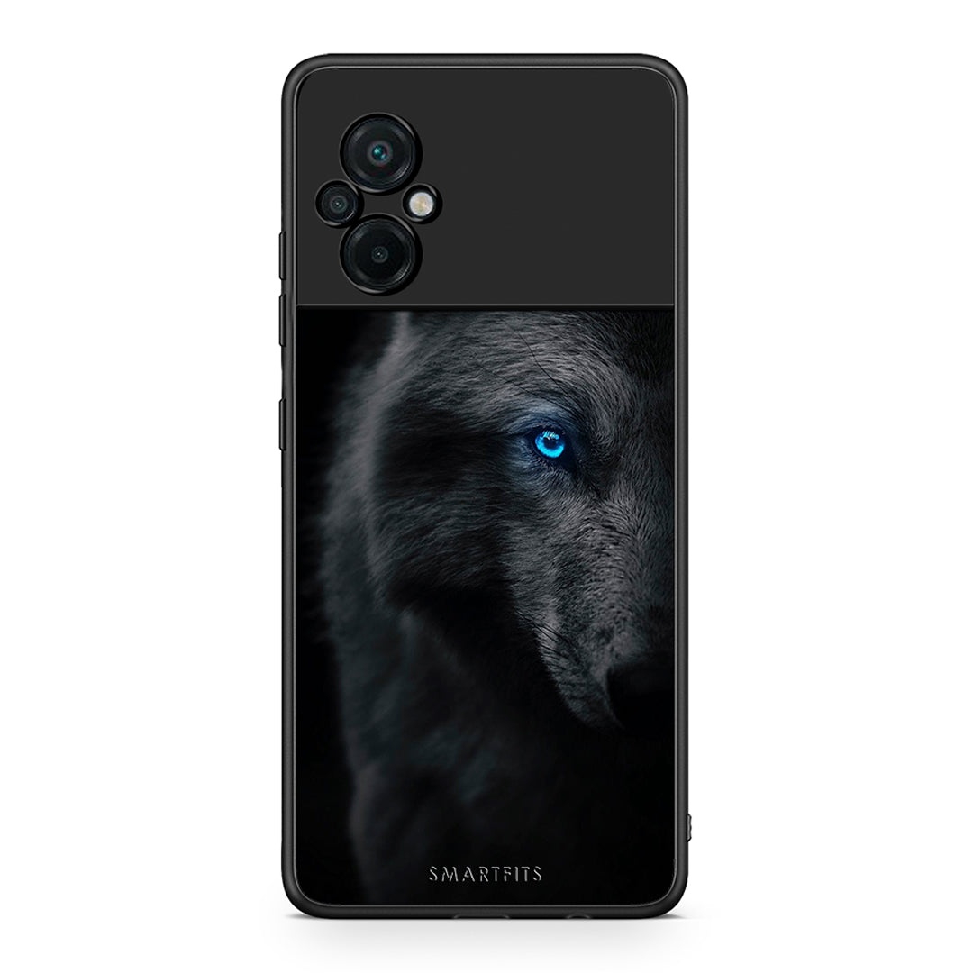Xiaomi Poco M5 / Redmi Note 11E Dark Wolf θήκη από τη Smartfits με σχέδιο στο πίσω μέρος και μαύρο περίβλημα | Smartphone case with colorful back and black bezels by Smartfits