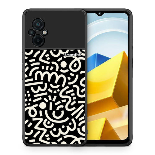 Θήκη Xiaomi Poco M5 / Redmi Note 11E Doodle Art από τη Smartfits με σχέδιο στο πίσω μέρος και μαύρο περίβλημα | Xiaomi Poco M5 / Redmi Note 11E Doodle Art case with colorful back and black bezels