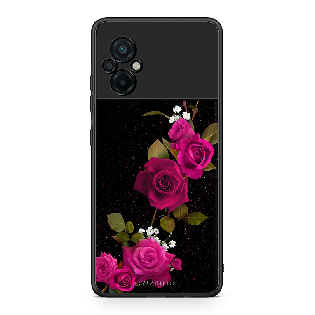 4 - Xiaomi Poco M5 / Redmi Note 11E Red Roses Flower case, cover, bumper