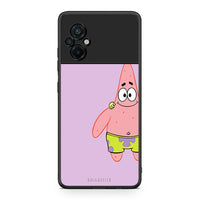 Thumbnail for Xiaomi Poco M5 / Redmi Note 11E Friends Patrick θήκη από τη Smartfits με σχέδιο στο πίσω μέρος και μαύρο περίβλημα | Smartphone case with colorful back and black bezels by Smartfits