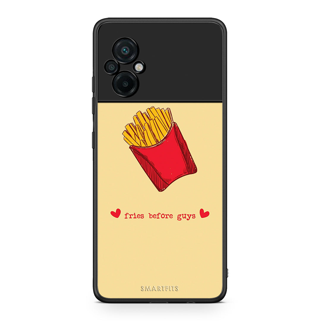 Xiaomi Poco M5 / Redmi Note 11E Fries Before Guys Θήκη Αγίου Βαλεντίνου από τη Smartfits με σχέδιο στο πίσω μέρος και μαύρο περίβλημα | Smartphone case with colorful back and black bezels by Smartfits