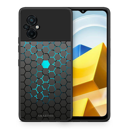 Θήκη Xiaomi Poco M5 / Redmi Note 11E Hexagonal Geometric από τη Smartfits με σχέδιο στο πίσω μέρος και μαύρο περίβλημα | Xiaomi Poco M5 / Redmi Note 11E Hexagonal Geometric case with colorful back and black bezels