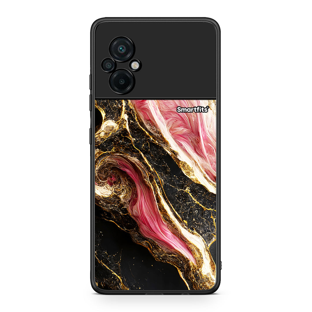 Xiaomi Poco M5 / Redmi Note 11E Glamorous Pink Marble θήκη από τη Smartfits με σχέδιο στο πίσω μέρος και μαύρο περίβλημα | Smartphone case with colorful back and black bezels by Smartfits