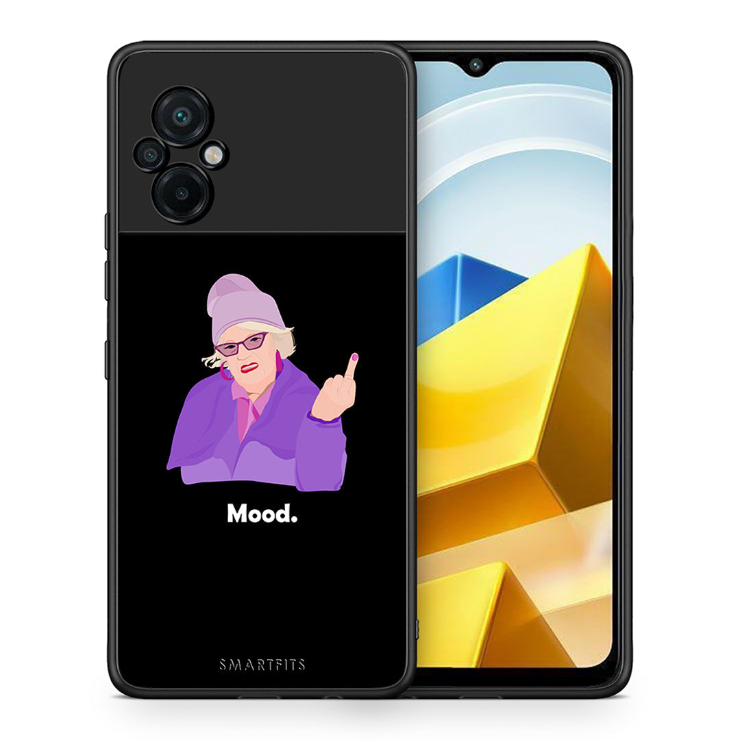 Θήκη Xiaomi Poco M5 / Redmi Note 11E Grandma Mood Black από τη Smartfits με σχέδιο στο πίσω μέρος και μαύρο περίβλημα | Xiaomi Poco M5 / Redmi Note 11E Grandma Mood Black case with colorful back and black bezels