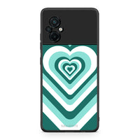 Thumbnail for Xiaomi Poco M5 / Redmi Note 11E Green Hearts θήκη από τη Smartfits με σχέδιο στο πίσω μέρος και μαύρο περίβλημα | Smartphone case with colorful back and black bezels by Smartfits