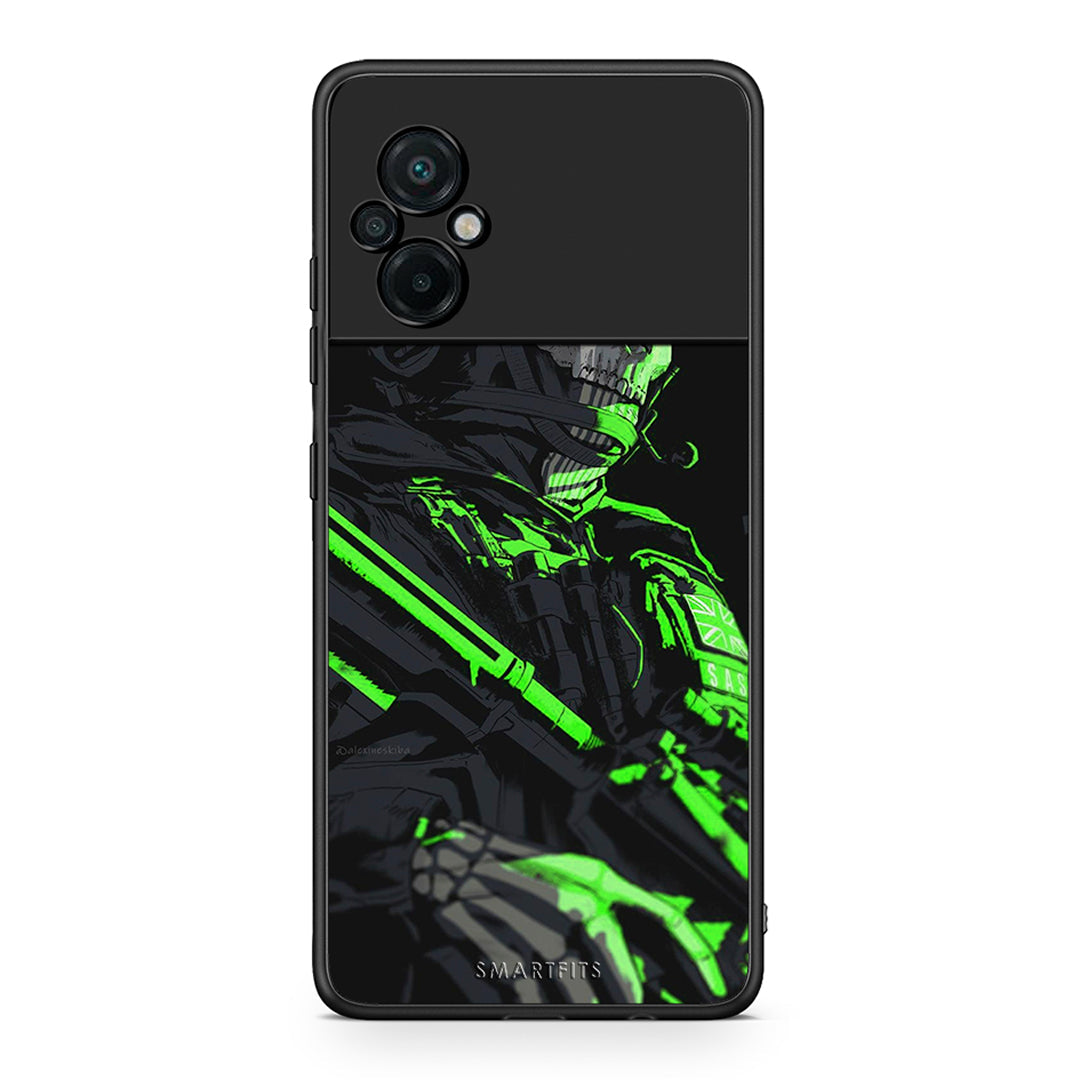 Xiaomi Poco M5 / Redmi Note 11E Green Soldier Θήκη Αγίου Βαλεντίνου από τη Smartfits με σχέδιο στο πίσω μέρος και μαύρο περίβλημα | Smartphone case with colorful back and black bezels by Smartfits