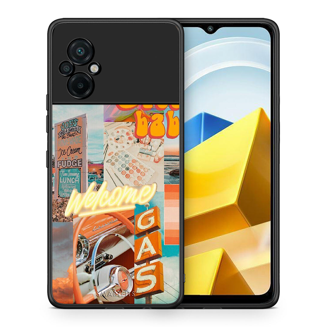Θήκη Αγίου Βαλεντίνου Xiaomi Poco M5 / Redmi Note 11E Groovy Babe από τη Smartfits με σχέδιο στο πίσω μέρος και μαύρο περίβλημα | Xiaomi Poco M5 / Redmi Note 11E Groovy Babe case with colorful back and black bezels