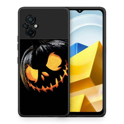 Θήκη Xiaomi Poco M5 / Redmi Note 11E Halloween Scary Pumpkin από τη Smartfits με σχέδιο στο πίσω μέρος και μαύρο περίβλημα | Xiaomi Poco M5 / Redmi Note 11E Halloween Scary Pumpkin case with colorful back and black bezels