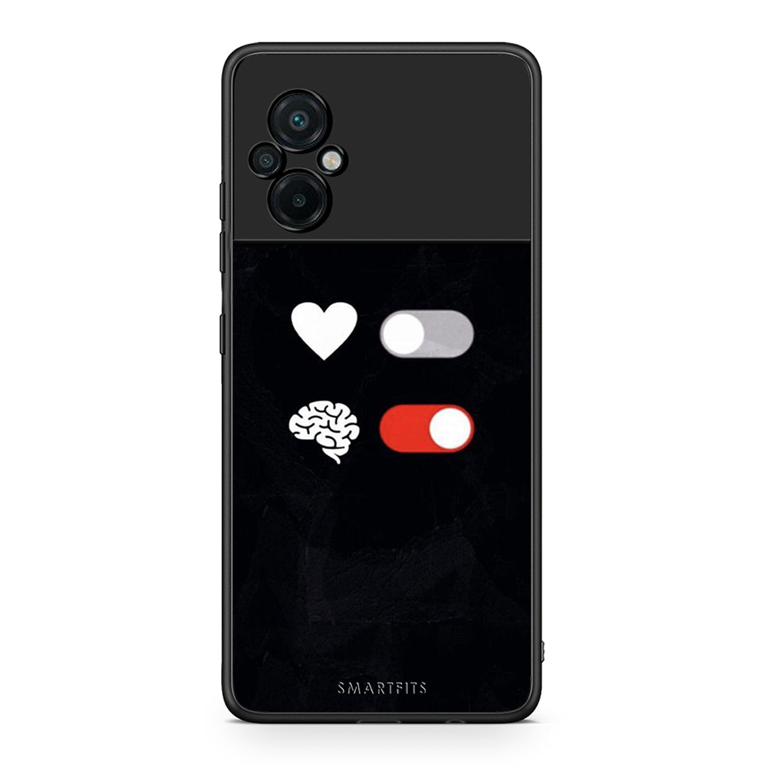 Xiaomi Poco M5 / Redmi Note 11E Heart Vs Brain Θήκη Αγίου Βαλεντίνου από τη Smartfits με σχέδιο στο πίσω μέρος και μαύρο περίβλημα | Smartphone case with colorful back and black bezels by Smartfits