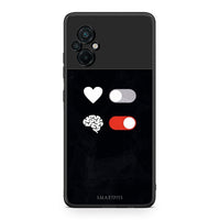 Thumbnail for Xiaomi Poco M5 / Redmi Note 11E Heart Vs Brain Θήκη Αγίου Βαλεντίνου από τη Smartfits με σχέδιο στο πίσω μέρος και μαύρο περίβλημα | Smartphone case with colorful back and black bezels by Smartfits