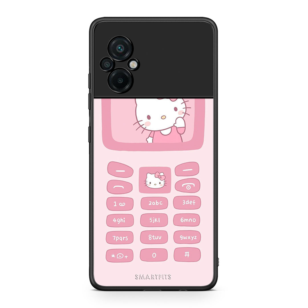 Xiaomi Poco M5 / Redmi Note 11E Hello Kitten Θήκη Αγίου Βαλεντίνου από τη Smartfits με σχέδιο στο πίσω μέρος και μαύρο περίβλημα | Smartphone case with colorful back and black bezels by Smartfits