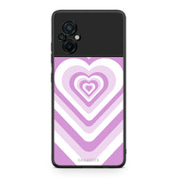 Thumbnail for Xiaomi Poco M5 / Redmi Note 11E Lilac Hearts θήκη από τη Smartfits με σχέδιο στο πίσω μέρος και μαύρο περίβλημα | Smartphone case with colorful back and black bezels by Smartfits