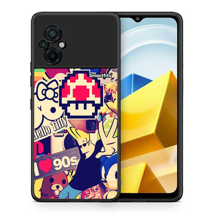 Θήκη Xiaomi Poco M5 / Redmi Note 11E Love The 90s από τη Smartfits με σχέδιο στο πίσω μέρος και μαύρο περίβλημα | Xiaomi Poco M5 / Redmi Note 11E Love The 90s case with colorful back and black bezels