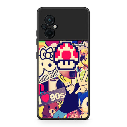 Xiaomi Poco M5 / Redmi Note 11E Love The 90s θήκη από τη Smartfits με σχέδιο στο πίσω μέρος και μαύρο περίβλημα | Smartphone case with colorful back and black bezels by Smartfits