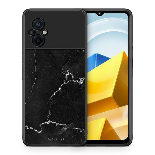 Θήκη Xiaomi Redmi Note 11E Black Marble από τη Smartfits με σχέδιο στο πίσω μέρος και μαύρο περίβλημα | Xiaomi Redmi Note 11E Black Marble case with colorful back and black bezels