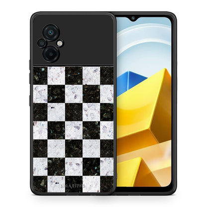 Θήκη Xiaomi Poco M5 / Redmi Note 11E Square Geometric Marble από τη Smartfits με σχέδιο στο πίσω μέρος και μαύρο περίβλημα | Xiaomi Poco M5 / Redmi Note 11E Square Geometric Marble case with colorful back and black bezels