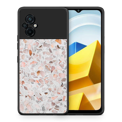 Θήκη Xiaomi Poco M5 / Redmi Note 11E Marble Terrazzo από τη Smartfits με σχέδιο στο πίσω μέρος και μαύρο περίβλημα | Xiaomi Poco M5 / Redmi Note 11E Marble Terrazzo case with colorful back and black bezels