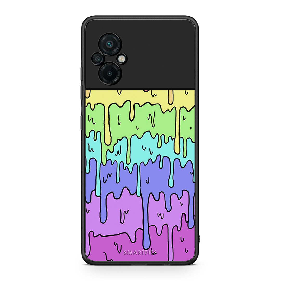 Xiaomi Poco M5 / Redmi Note 11E Melting Rainbow θήκη από τη Smartfits με σχέδιο στο πίσω μέρος και μαύρο περίβλημα | Smartphone case with colorful back and black bezels by Smartfits