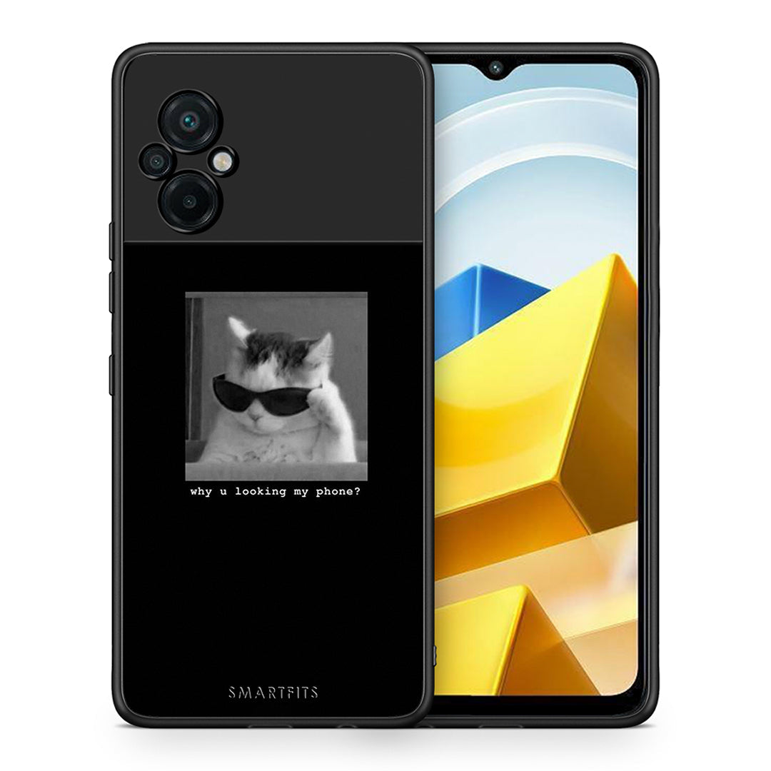 Θήκη Xiaomi Poco M5 / Redmi Note 11E Meme Cat από τη Smartfits με σχέδιο στο πίσω μέρος και μαύρο περίβλημα | Xiaomi Poco M5 / Redmi Note 11E Meme Cat case with colorful back and black bezels