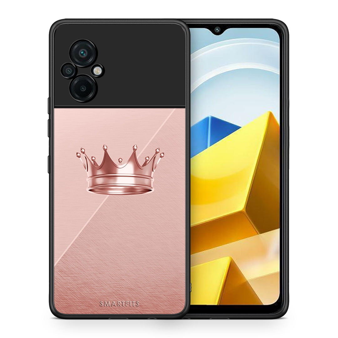 Θήκη Xiaomi Poco M5 / Redmi Note 11E Crown Minimal από τη Smartfits με σχέδιο στο πίσω μέρος και μαύρο περίβλημα | Xiaomi Poco M5 / Redmi Note 11E Crown Minimal case with colorful back and black bezels
