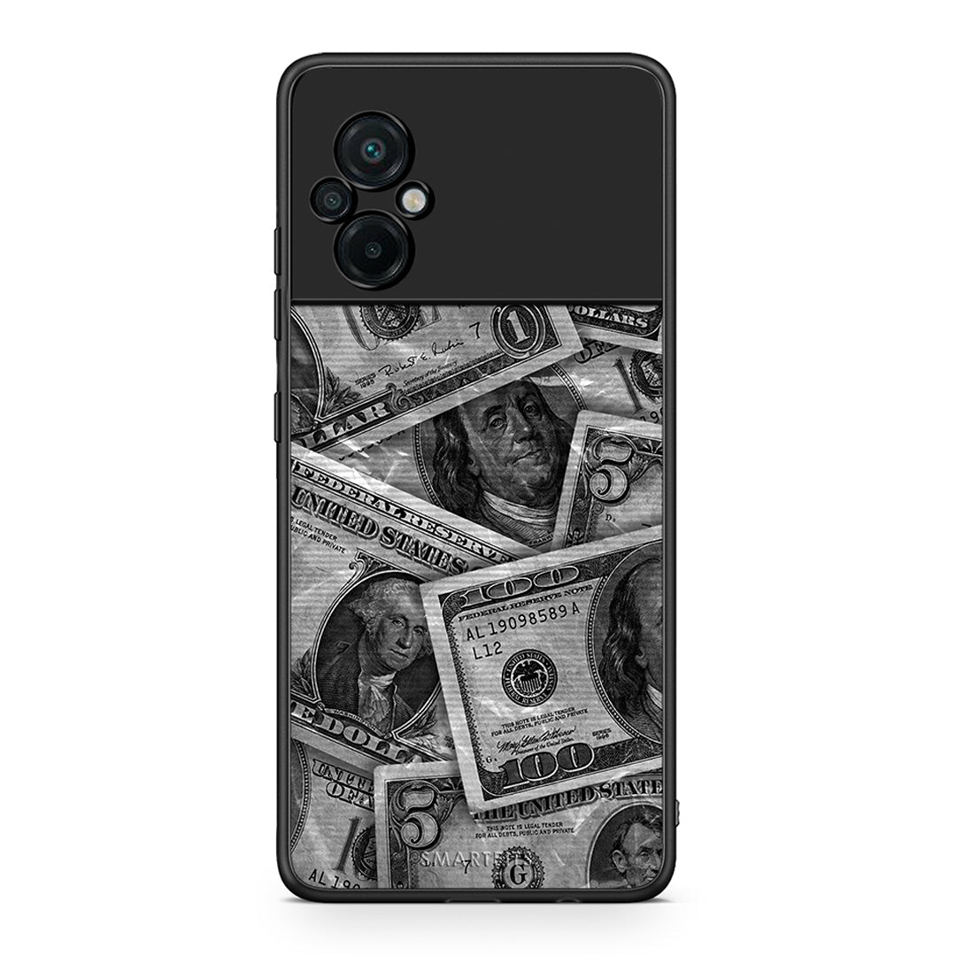 Xiaomi Poco M5 / Redmi Note 11E Money Dollars θήκη από τη Smartfits με σχέδιο στο πίσω μέρος και μαύρο περίβλημα | Smartphone case with colorful back and black bezels by Smartfits