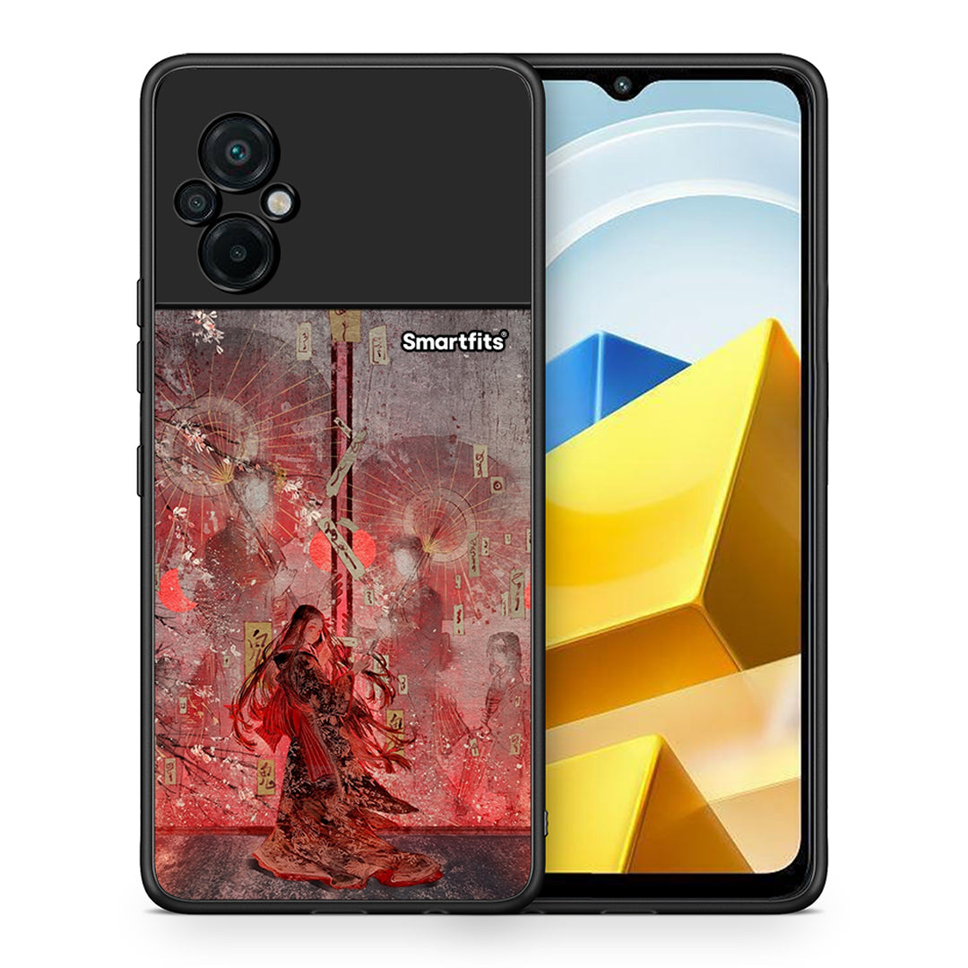 Θήκη Xiaomi Poco M5 / Redmi Note 11E Nezuko Kamado από τη Smartfits με σχέδιο στο πίσω μέρος και μαύρο περίβλημα | Xiaomi Poco M5 / Redmi Note 11E Nezuko Kamado case with colorful back and black bezels