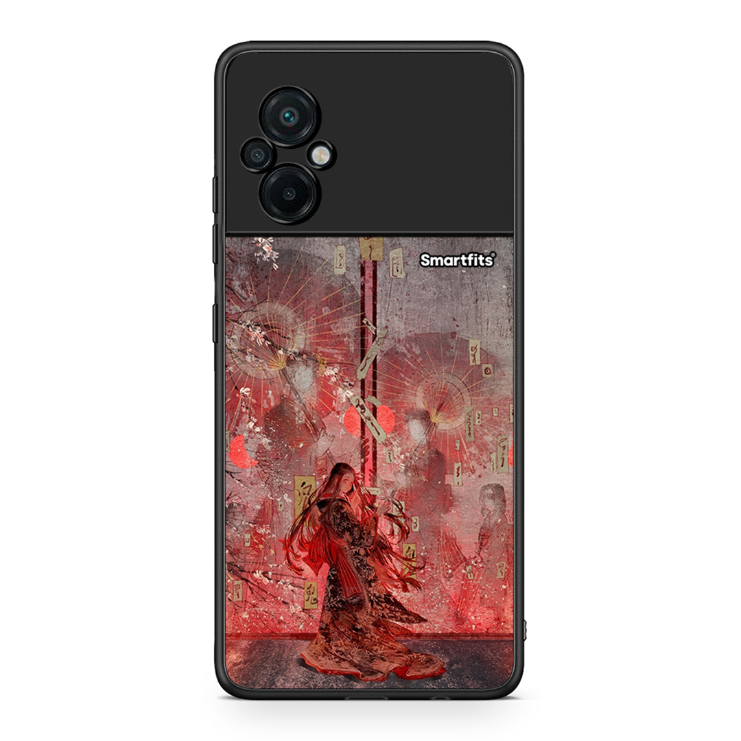 Xiaomi Poco M5 / Redmi Note 11E Nezuko Kamado θήκη από τη Smartfits με σχέδιο στο πίσω μέρος και μαύρο περίβλημα | Smartphone case with colorful back and black bezels by Smartfits