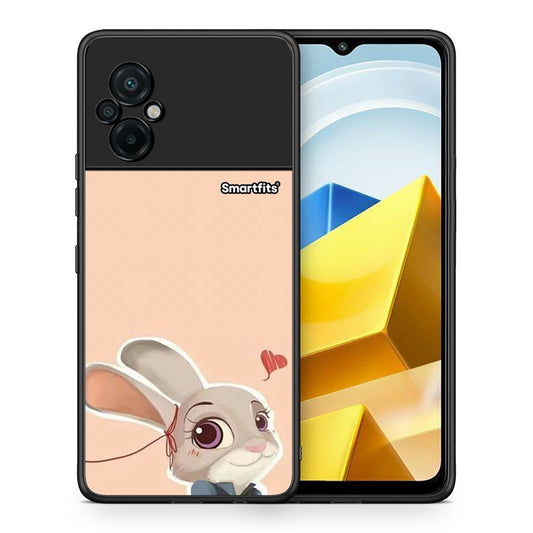 Θήκη Xiaomi Poco M5 / Redmi Note 11E Nick Wilde And Judy Hopps Love 2 από τη Smartfits με σχέδιο στο πίσω μέρος και μαύρο περίβλημα | Xiaomi Poco M5 / Redmi Note 11E Nick Wilde And Judy Hopps Love 2 case with colorful back and black bezels